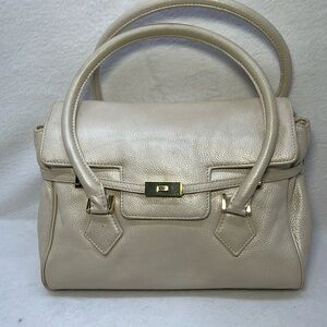 Brooks Borthers cream purse